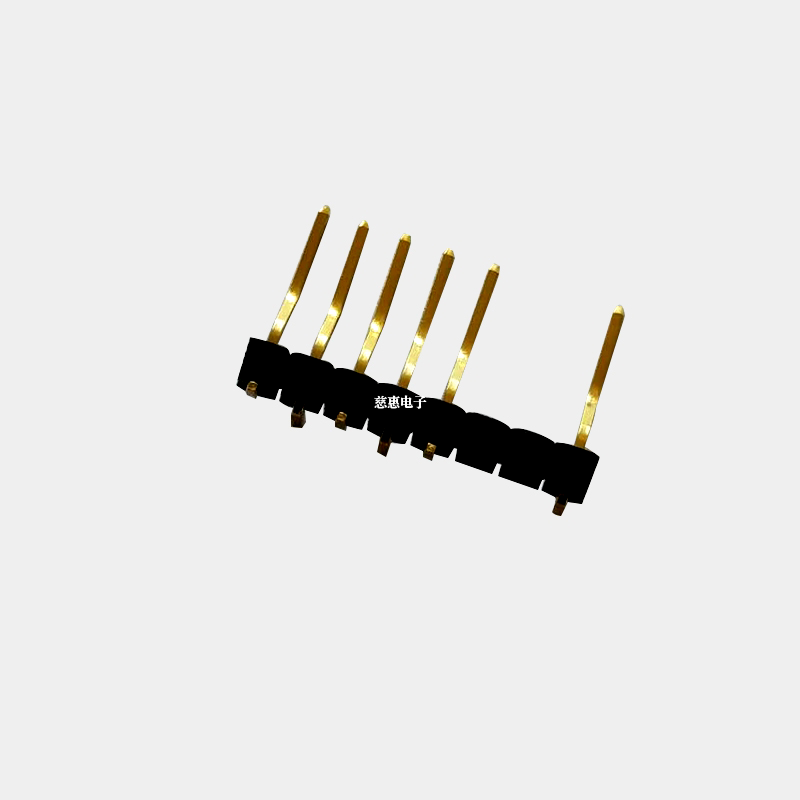 PH2.54 单排针卧贴凹槽端左右贴空2PIN