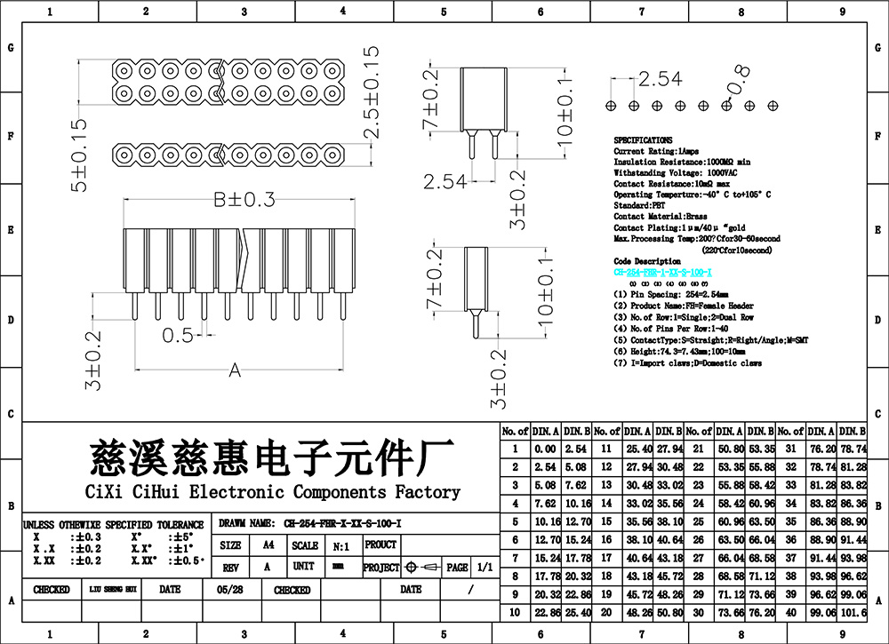 圆孔排母